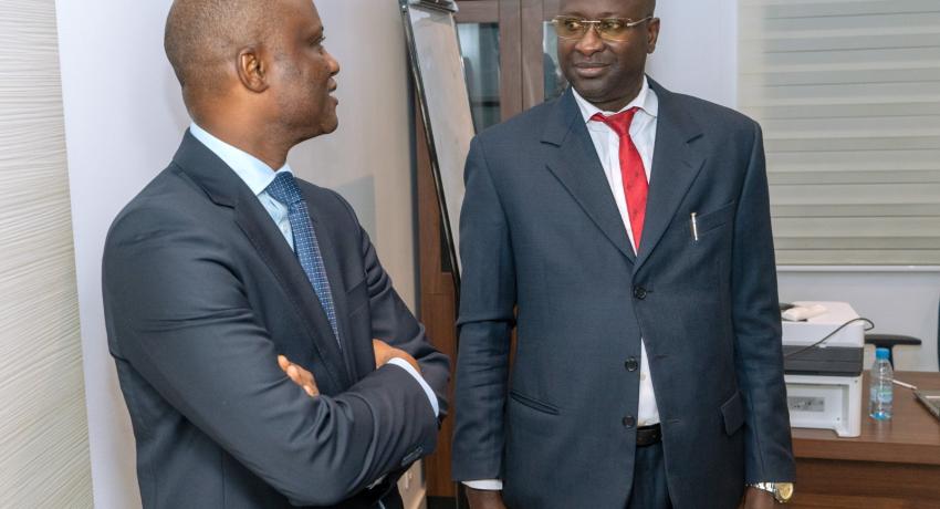 Visite du Ministre Abdourahmane Sarr au Personnel de l'UNAPPP Point E